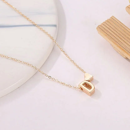 Tiny Heart Dainty Initial Necklace For Women