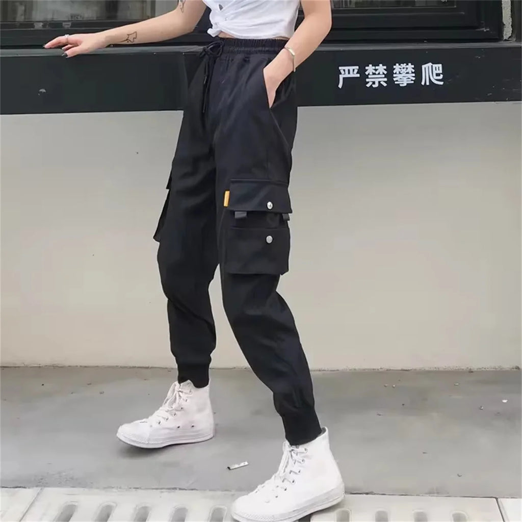 Women High Waist Loose Streetwear Baggy Tactical Trouser