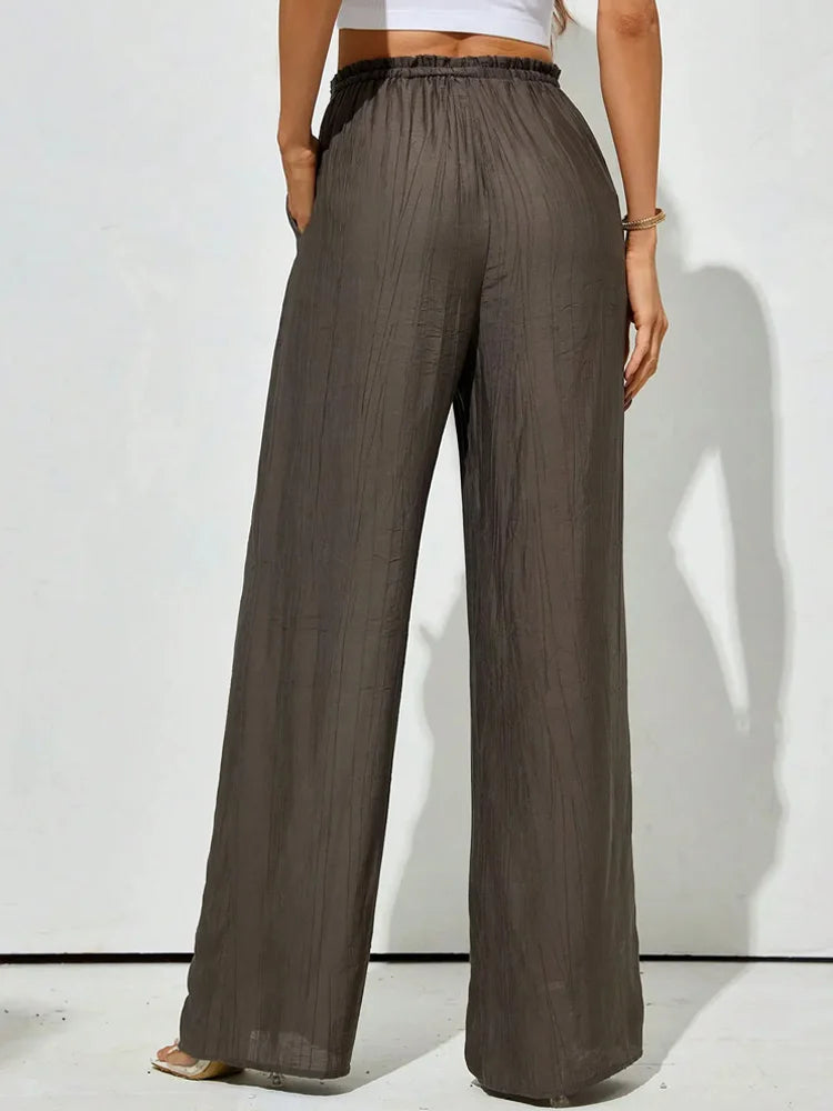 Women's Textured Straight Pants
