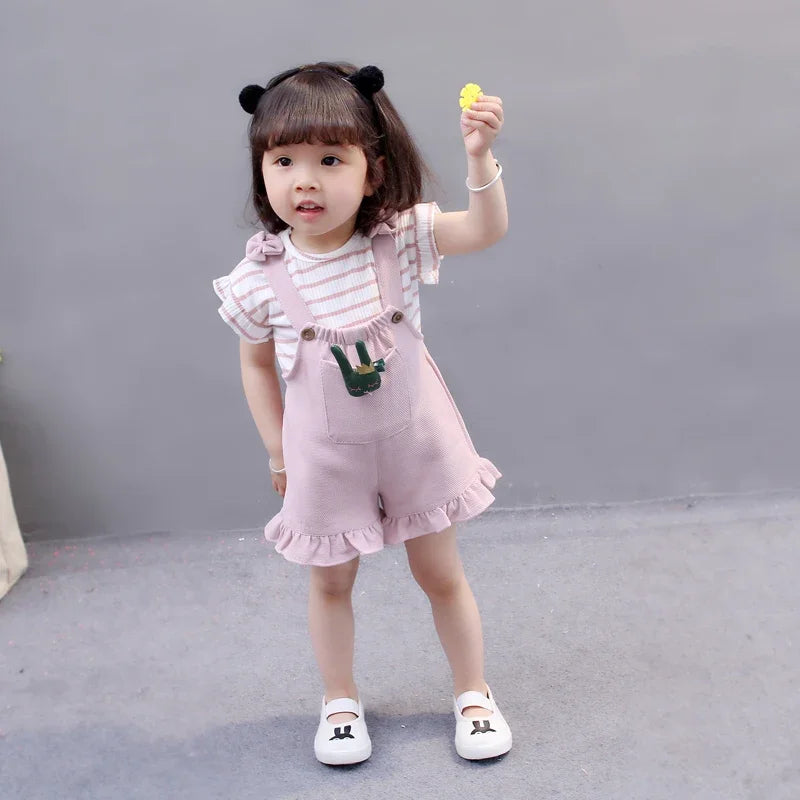 Cute Toddler Baby Girl T-shirt+ Shorts