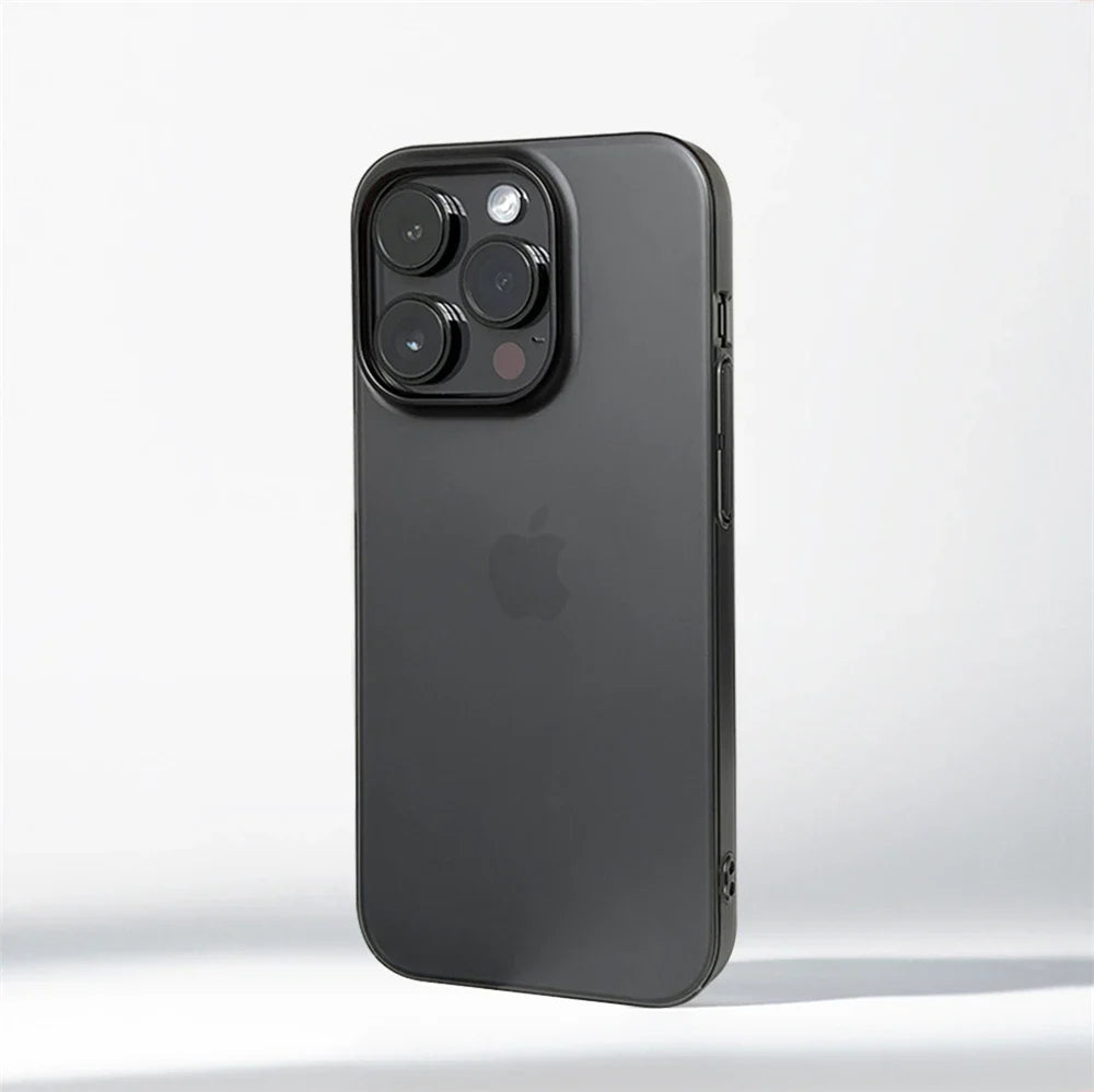 Coque Rigide PC Givrée Sablée Ultra Fine 0.7 MM Pour iPhone 17 16 Pro Max 15 14 Plus 13 12 Simple Transparente HD