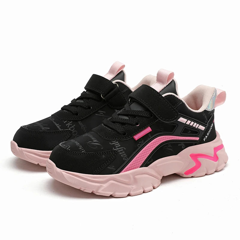 Kids Casual Boys Shoes Soft Sole Kids Shoes Non-slip Sneakers Shoes Outdoor Student's Children Pink Girls Sport Walking Footwear