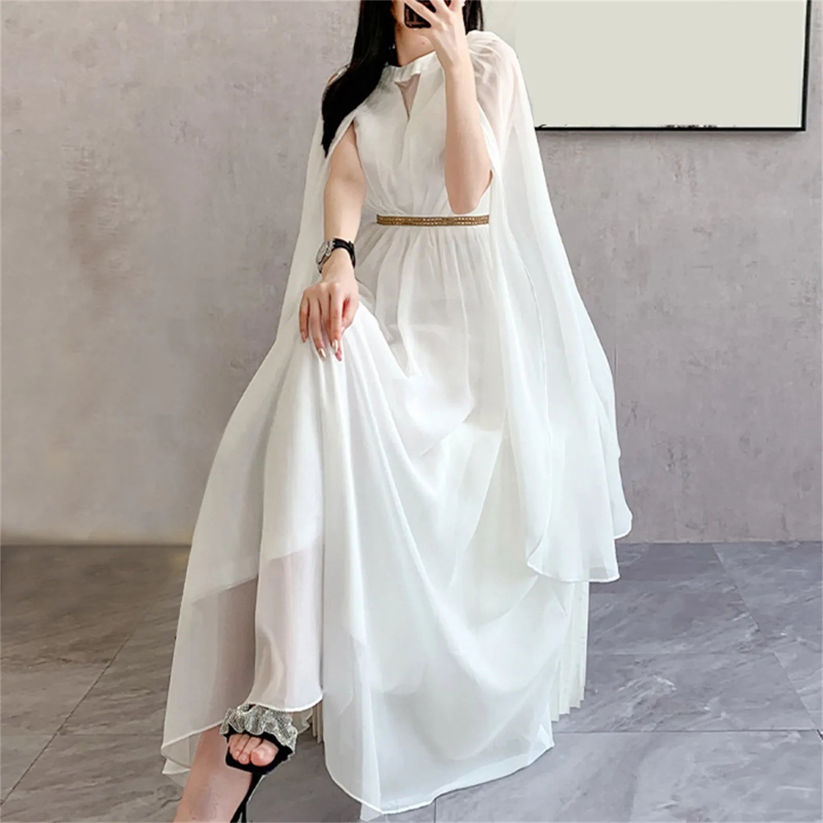 V Neck Sexy Elegant long Dress