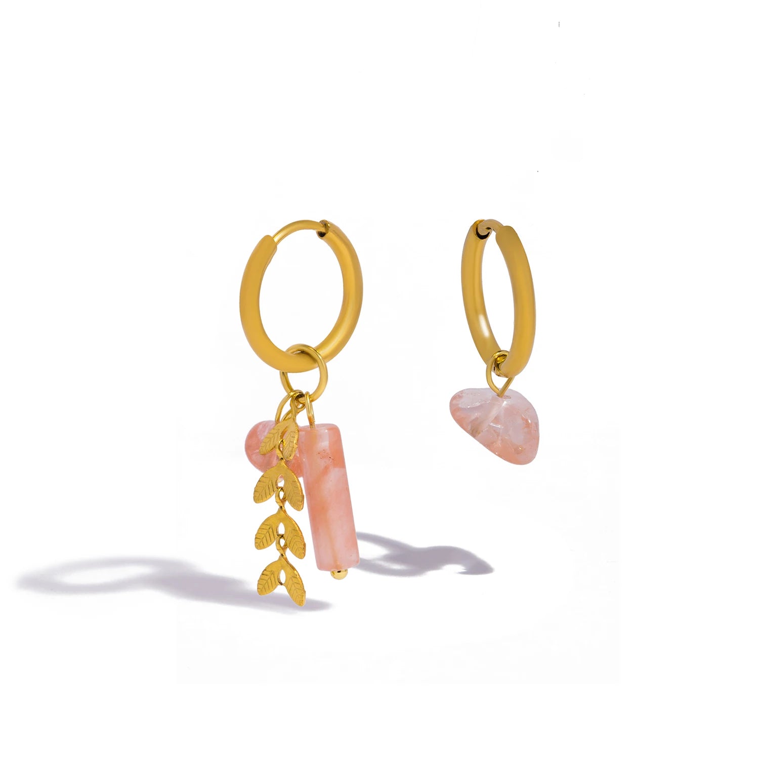 Stainless Steel 18K Gold PVD Plated Hoop Earrings for Women