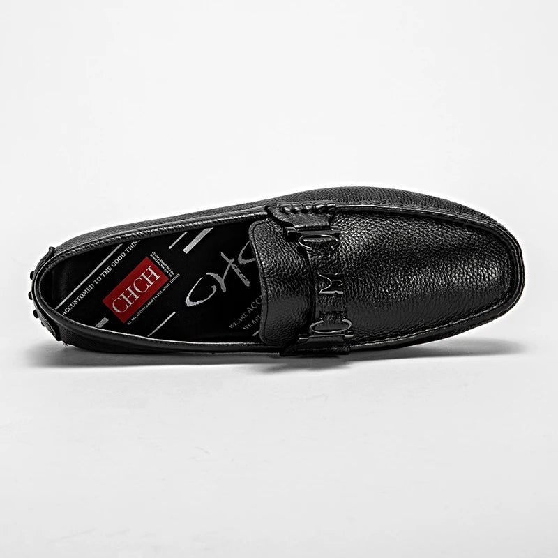 CHCH Men's Leather Shoes 2024 New Cow Leather Comfortable Casual Dress Shoes Business Men's Shoes