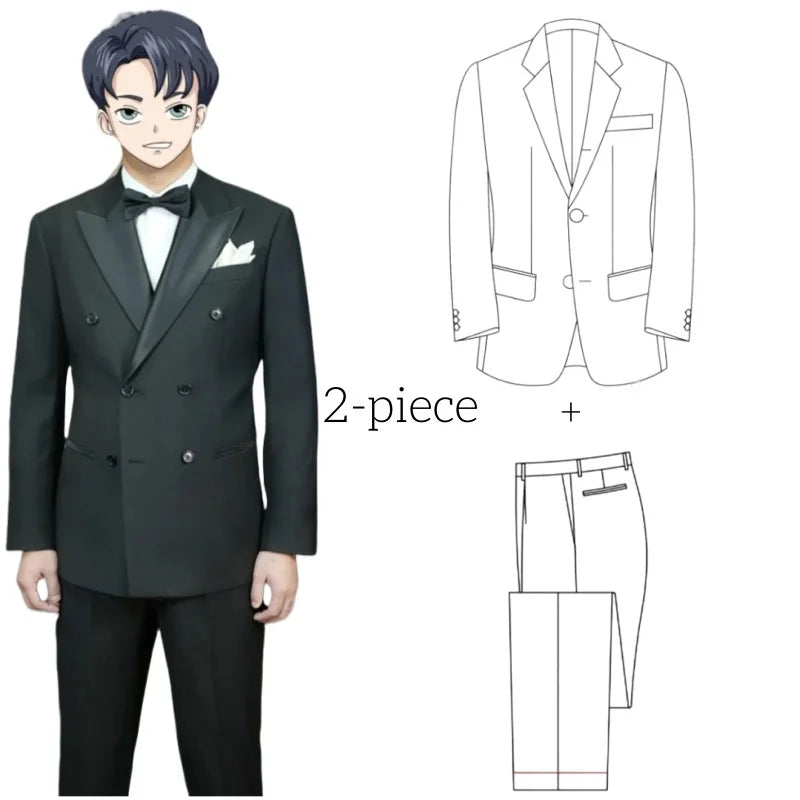 High Quality Black Men's 3-piece Suit