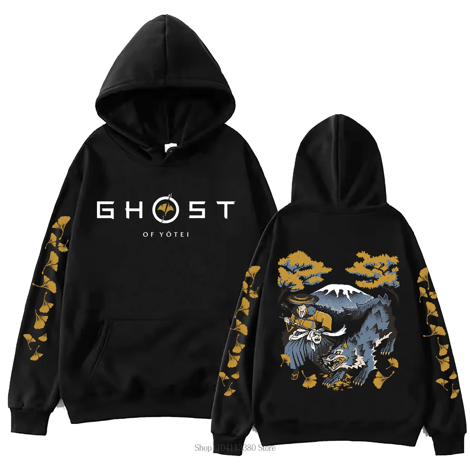 New Ghost Graphic Hoodie Autumn Winter Men Women Harajuku Casual Fashion Arcane Vintage Y2K Fleece Long Sleeve Tops Pullover