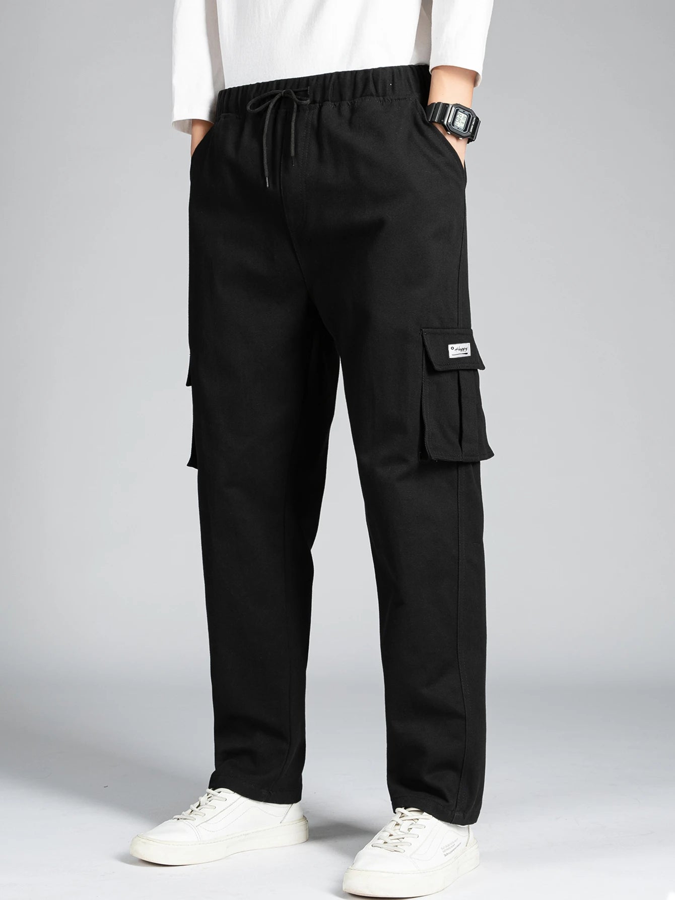 Casual Pants Men's Fashion Loose Straight Wide Leg Pants