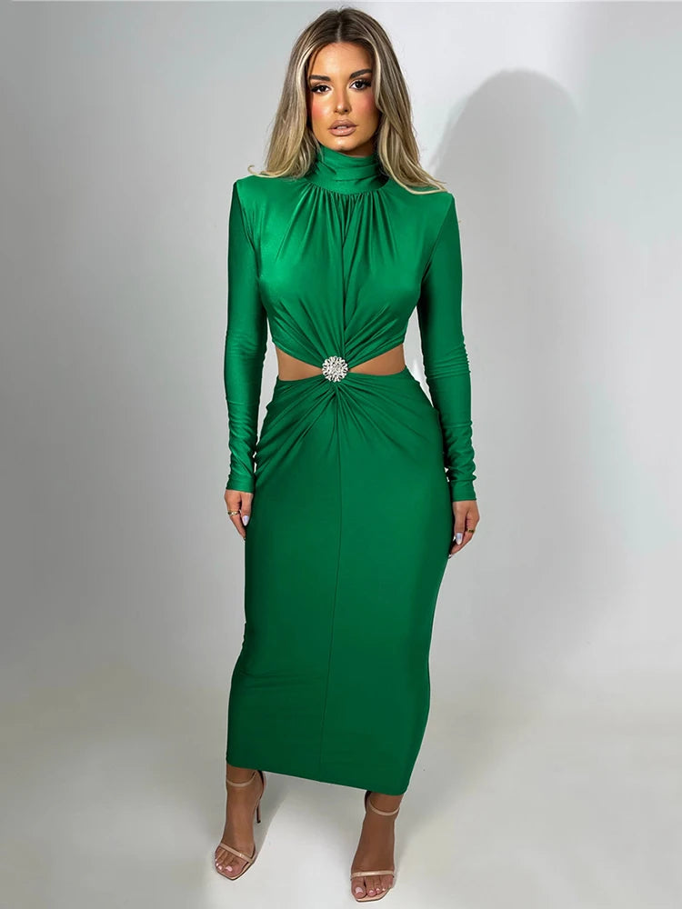 Elegant Hollow Out Sexy Maxi Dress For Women