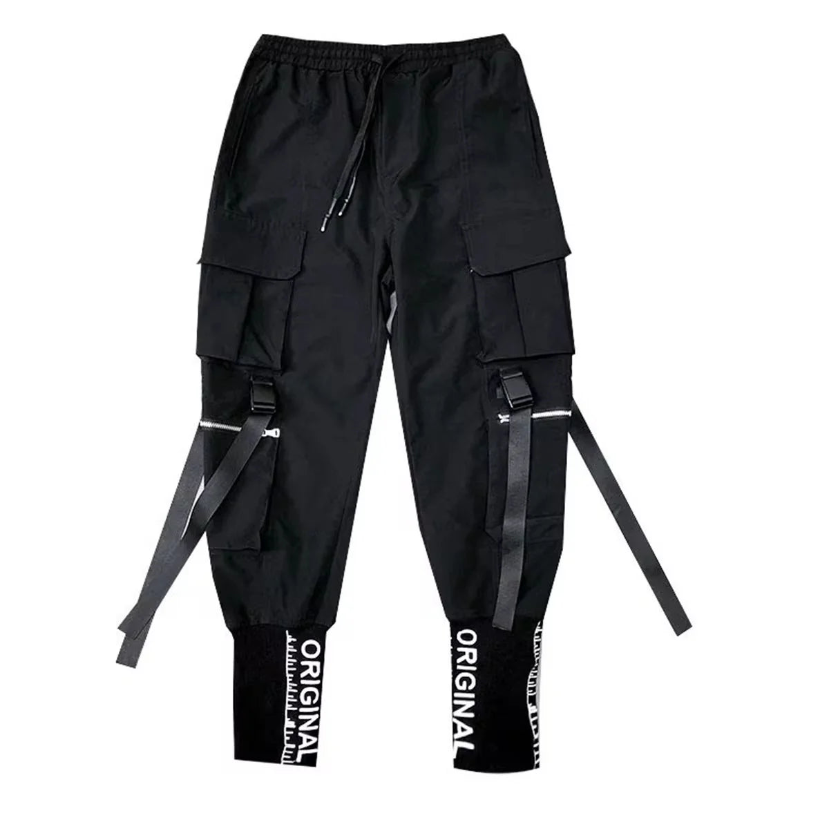 Black Cargo Pants Women Joggers High Waist Loose