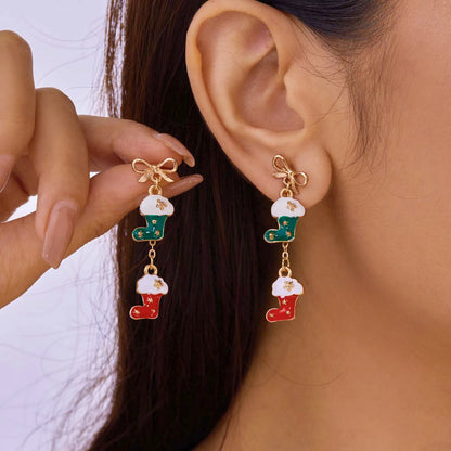Fashion Christmas Asymmetrical Dangle Earrings for Women