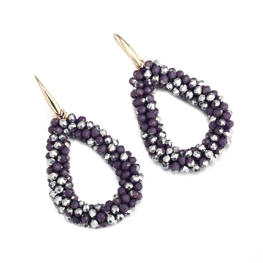 Mixed Color Big Drop Earrings for Women
