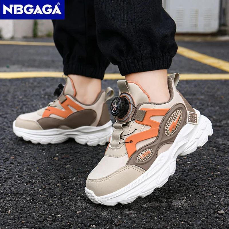 Children's Boys Running Shoes Lightweight Breathable Sports Sneakers for School Fashion Casual Walking Anti-Slip