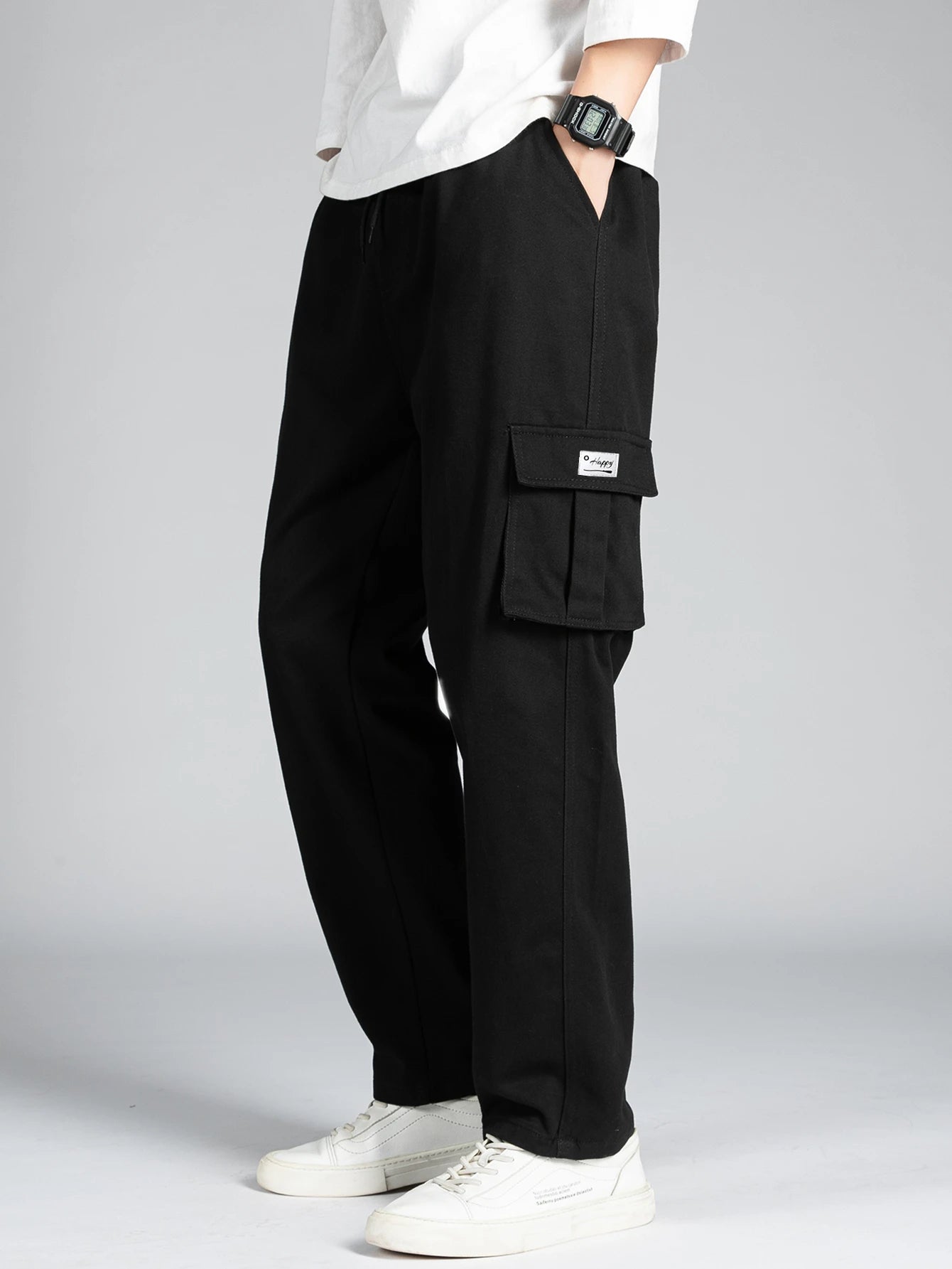 Casual Pants Men's Fashion Loose Straight Wide Leg Pants