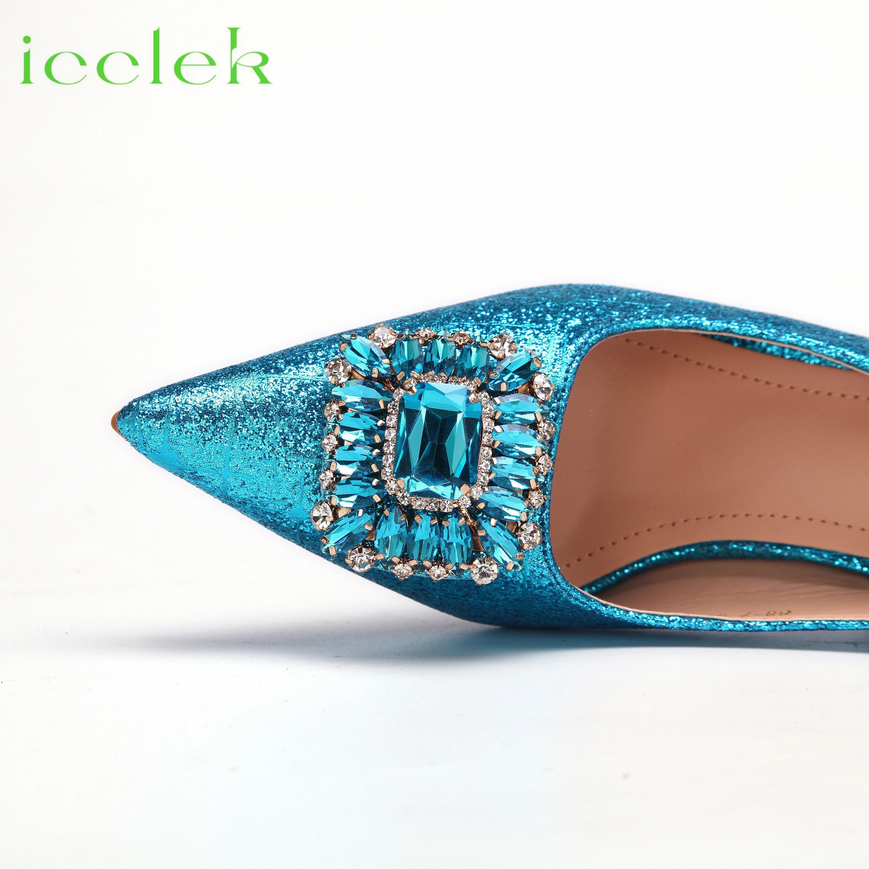 Pointed Toe Women Sandals Shoes Matching Bag Set For Ladies