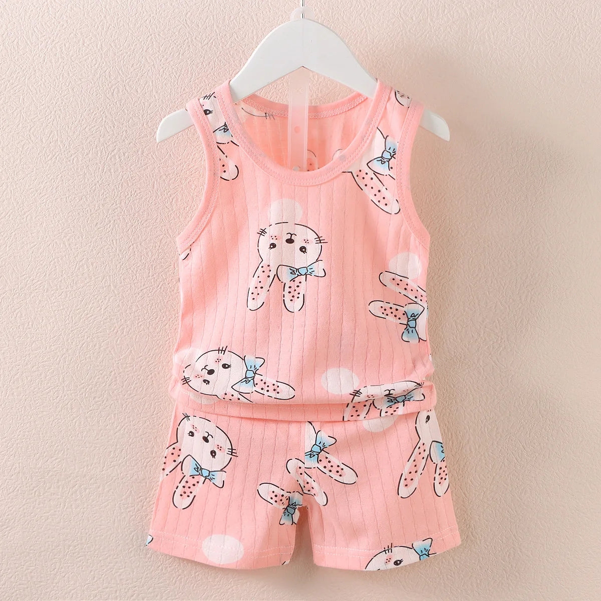 Children's Print Sleeveless Tops Shorts