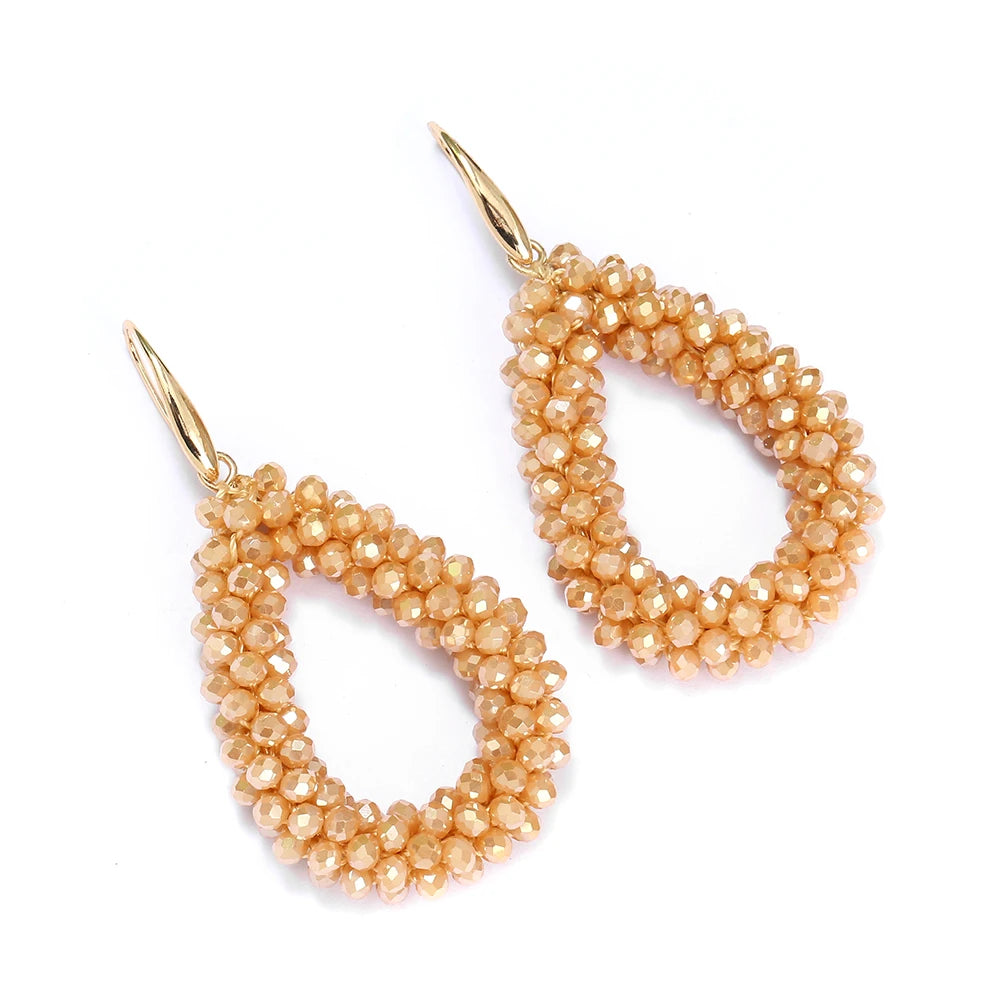 Mixed Color Big Drop Earrings for Women