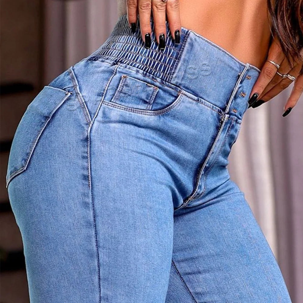 Women Fashion High Waist Long Trousers