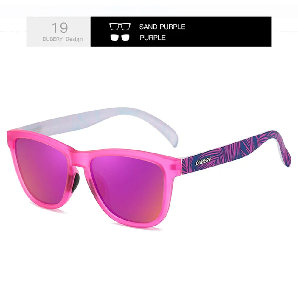 DUBERY Full Rim Polarized Sunglasses For Men And Women 28 Colors Model 550