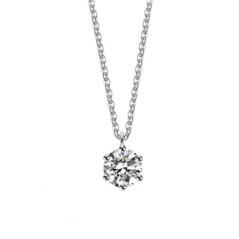 Sterling Silver Plated Necklace Versatile Single Sparkling Chain for Women