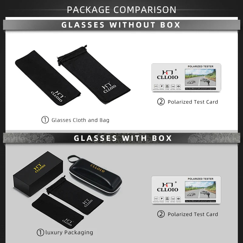 CLLOIO Aluminum Photochromic Sunglasses Men Polarized Day Night Driving Chameleon Glasses Anti-Glare Change Color Sun Glasses UV