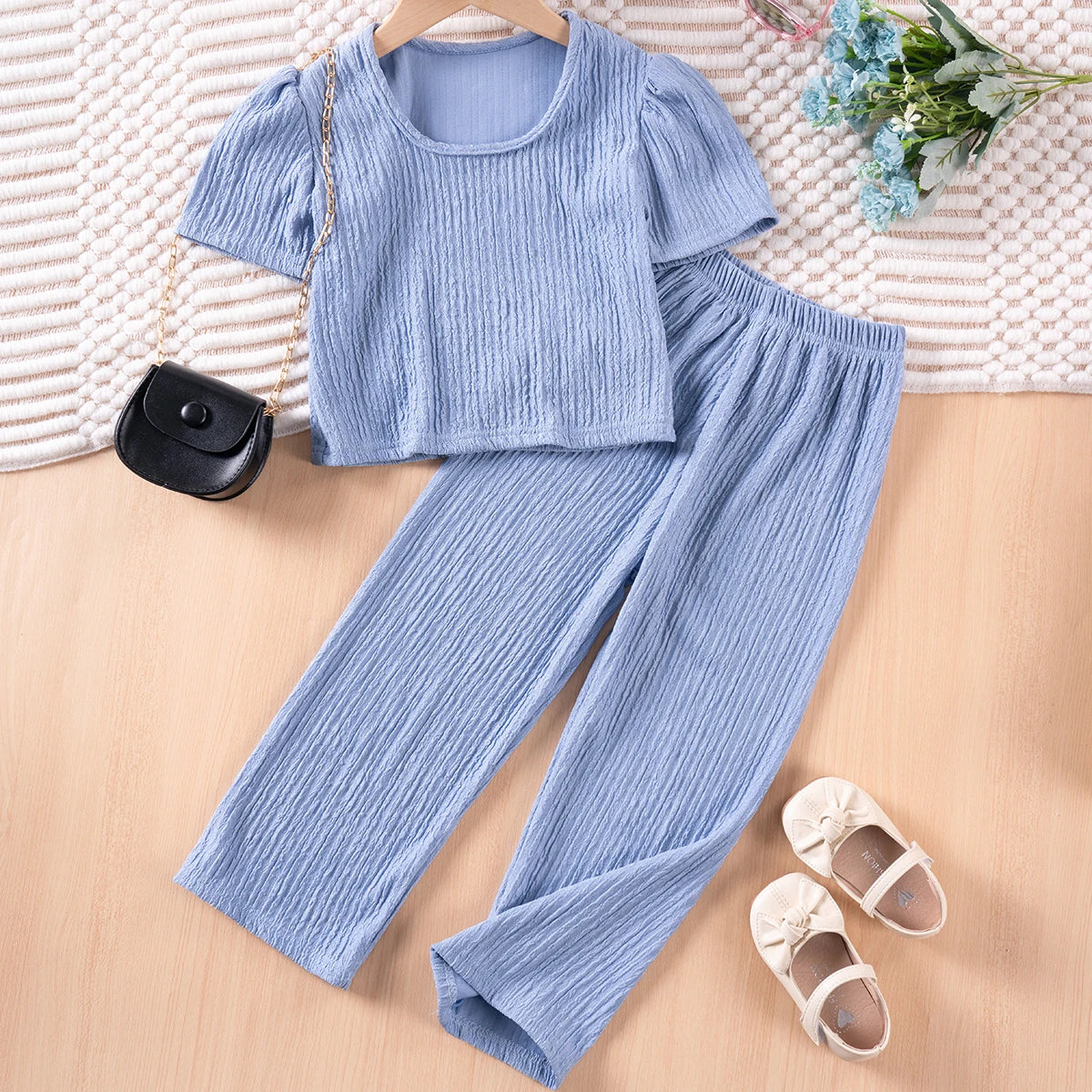 Girls Solid Color Suspenders