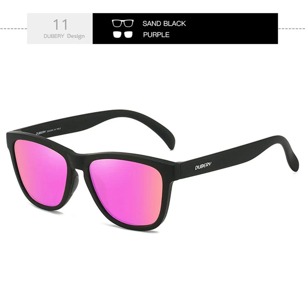 DUBERY Full Rim Polarized Sunglasses For Men And Women 28 Colors Model 550