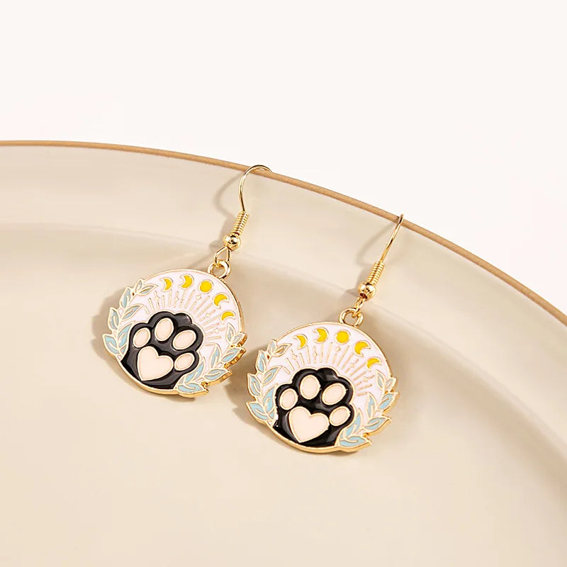 Fashion Cute Enameled Animal Dangle Drop Earrings