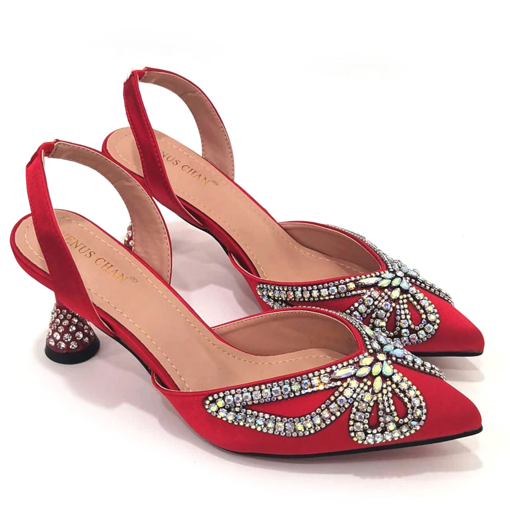 Bowknot Pointed Toe Women's Shoes Shallow Mouth Shoes Bag Set