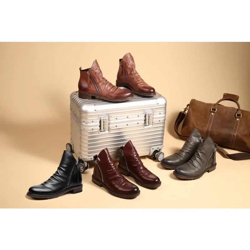 Men's Comfortable Top Zipper Boots