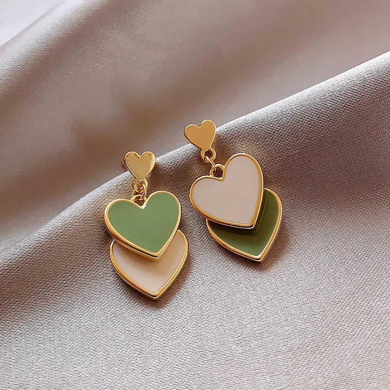 Asymmetric Hollow Black Heart Dangle Earrings For Women