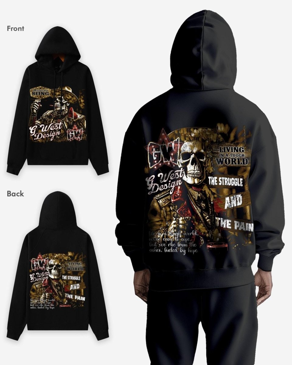 G West Mens Being Enlightened Double Hit Oversized Hoodie
