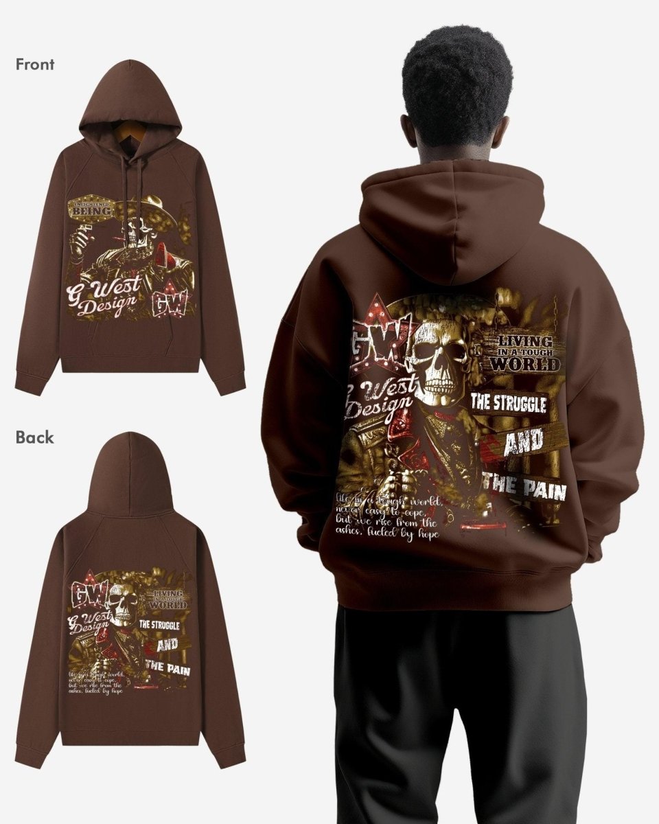G West Mens Being Enlightened Double Hit Oversized Hoodie