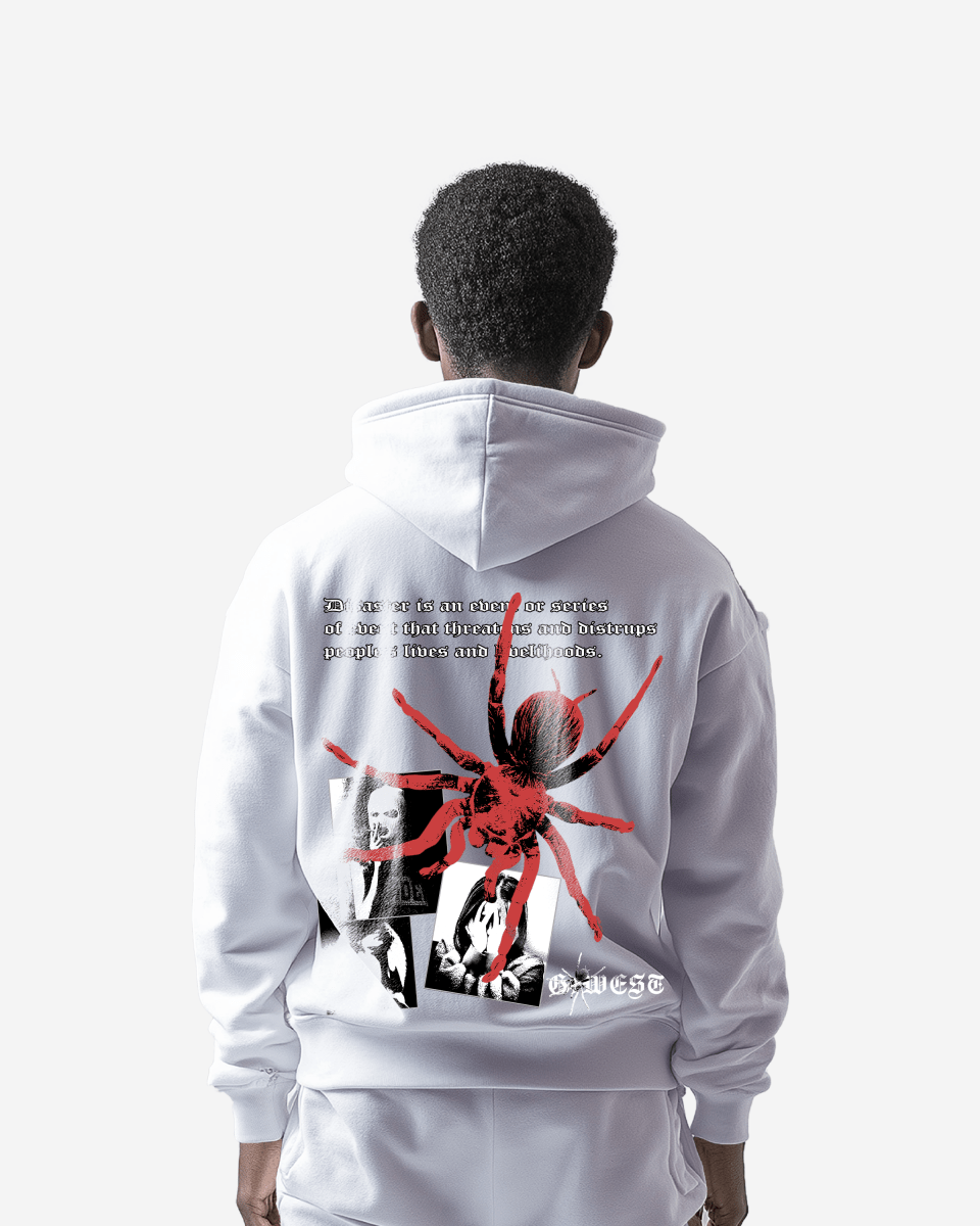 G West Mens Big Spider Oversize Hoodie