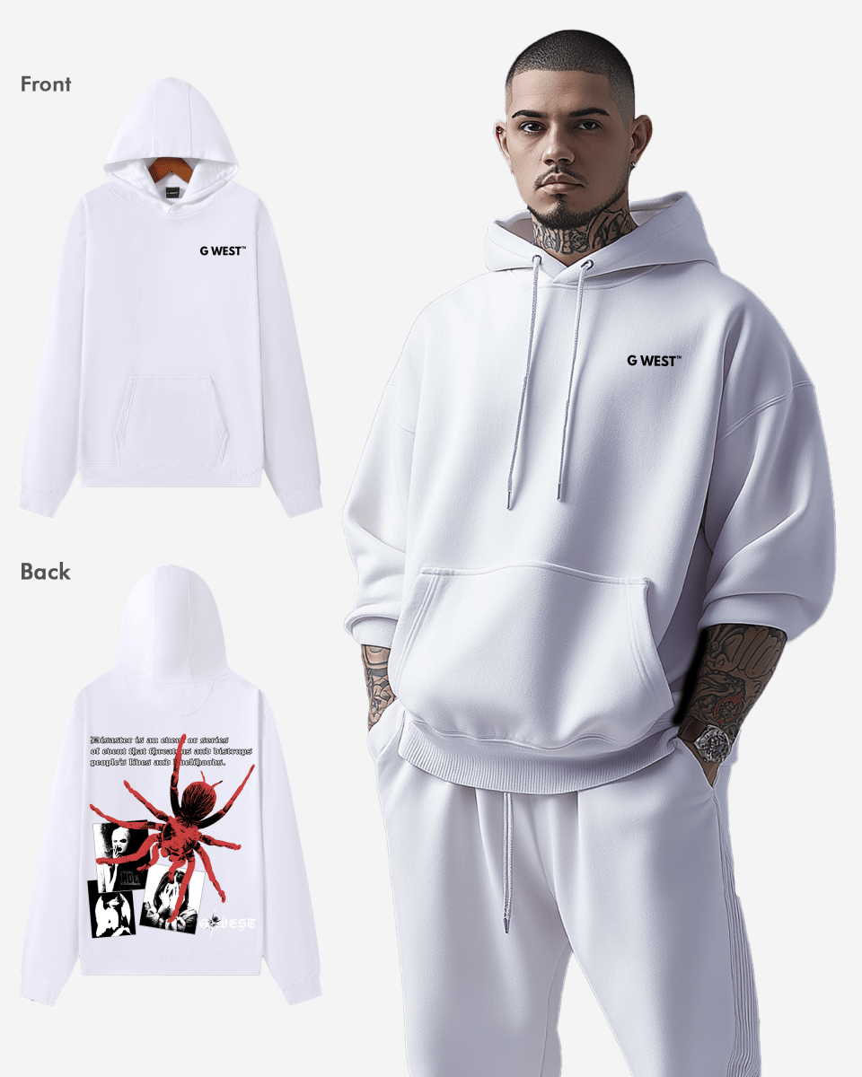 G West Mens Big Spider Oversize Hoodie